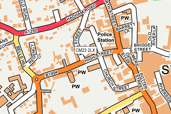 CM23 2LX map - OS OpenMap – Local (Ordnance Survey)