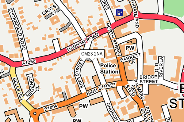 CM23 2NA map - OS OpenMap – Local (Ordnance Survey)