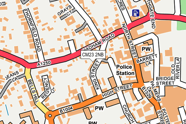 CM23 2NB map - OS OpenMap – Local (Ordnance Survey)