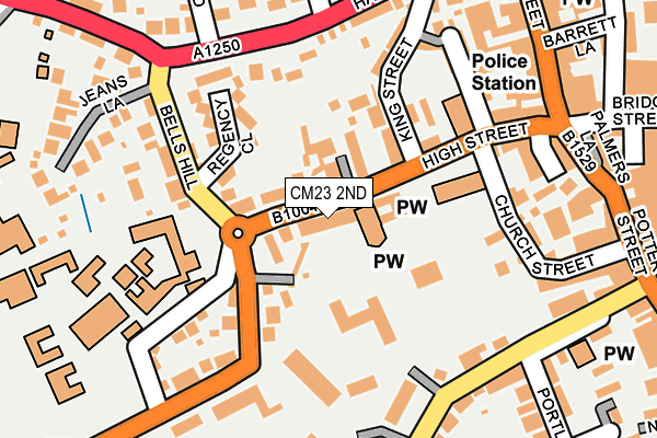 CM23 2ND map - OS OpenMap – Local (Ordnance Survey)