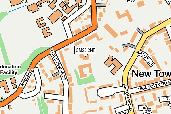 CM23 2NF map - OS OpenMap – Local (Ordnance Survey)