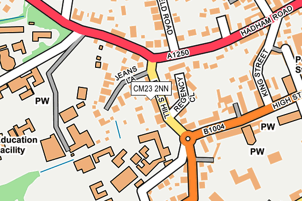 CM23 2NN map - OS OpenMap – Local (Ordnance Survey)