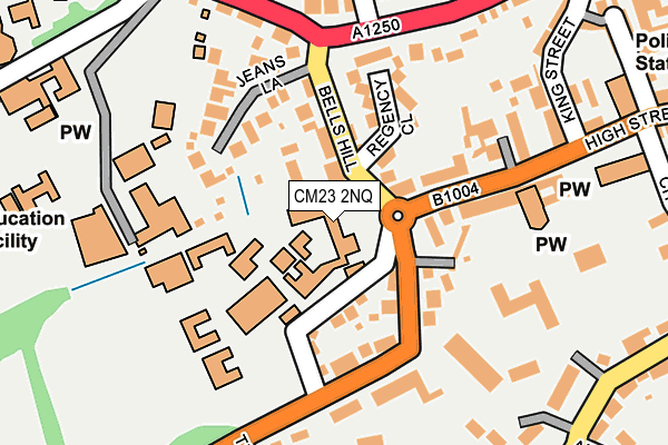 CM23 2NQ map - OS OpenMap – Local (Ordnance Survey)