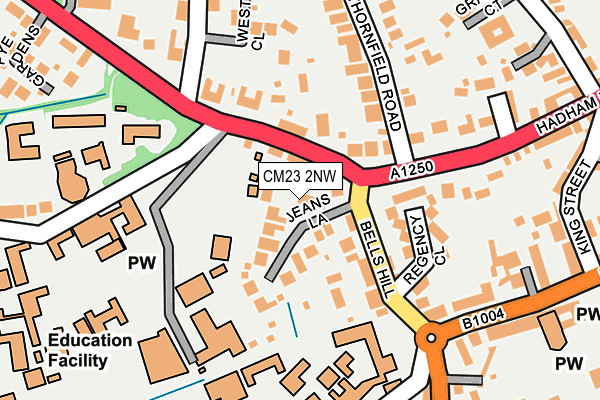 CM23 2NW map - OS OpenMap – Local (Ordnance Survey)