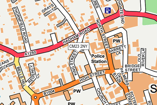 CM23 2NY map - OS OpenMap – Local (Ordnance Survey)