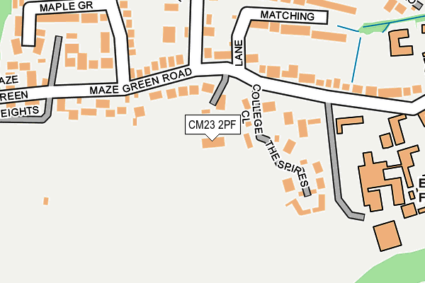 CM23 2PF map - OS OpenMap – Local (Ordnance Survey)