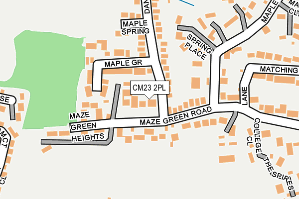 CM23 2PL map - OS OpenMap – Local (Ordnance Survey)