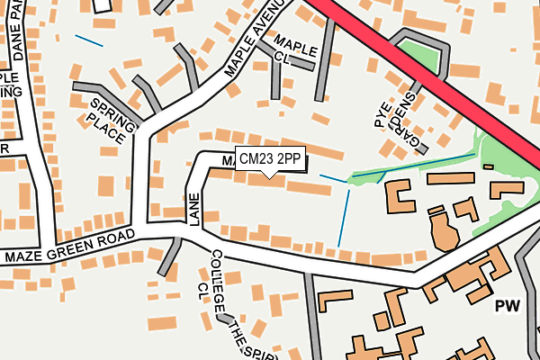 CM23 2PP map - OS OpenMap – Local (Ordnance Survey)