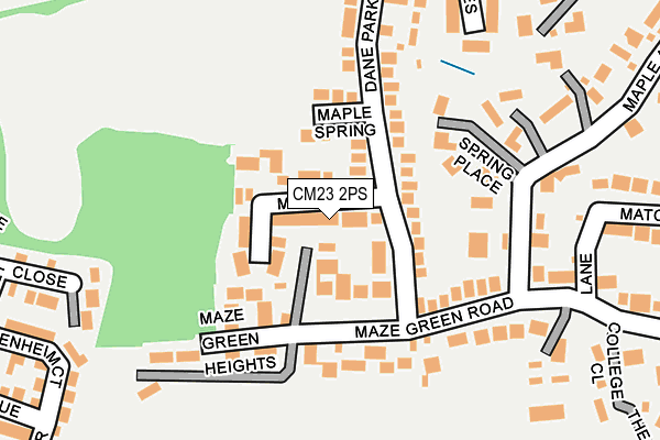 CM23 2PS map - OS OpenMap – Local (Ordnance Survey)