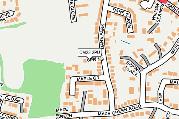 CM23 2PU map - OS OpenMap – Local (Ordnance Survey)