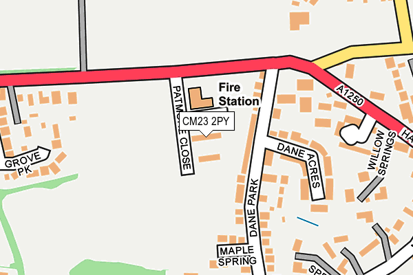 CM23 2PY map - OS OpenMap – Local (Ordnance Survey)