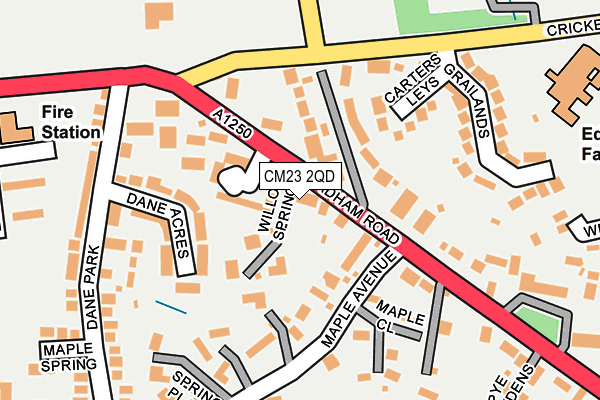 CM23 2QD map - OS OpenMap – Local (Ordnance Survey)