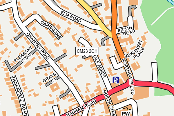 CM23 2QH map - OS OpenMap – Local (Ordnance Survey)