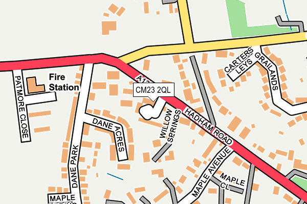 CM23 2QL map - OS OpenMap – Local (Ordnance Survey)