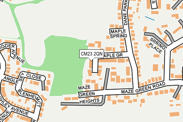 CM23 2QN map - OS OpenMap – Local (Ordnance Survey)