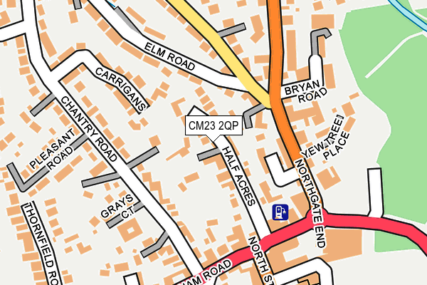CM23 2QP map - OS OpenMap – Local (Ordnance Survey)