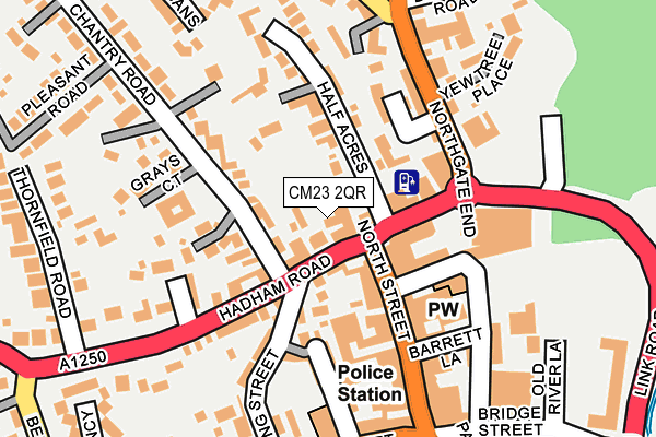 CM23 2QR map - OS OpenMap – Local (Ordnance Survey)
