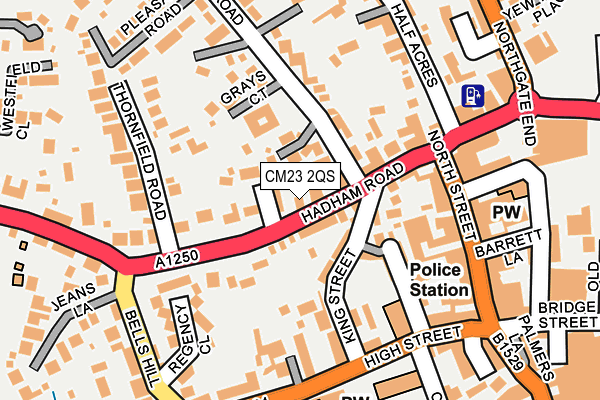 CM23 2QS map - OS OpenMap – Local (Ordnance Survey)