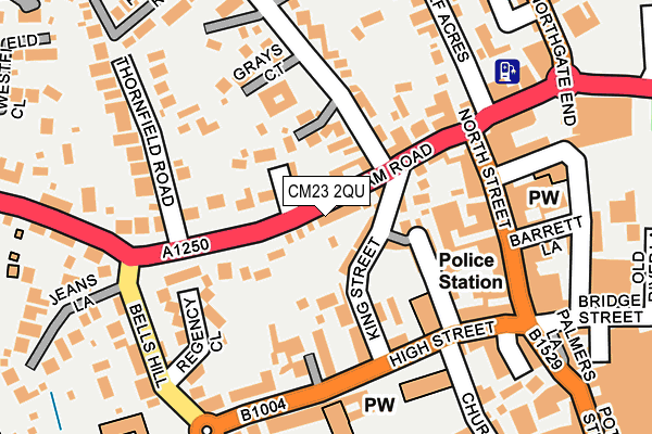 CM23 2QU map - OS OpenMap – Local (Ordnance Survey)