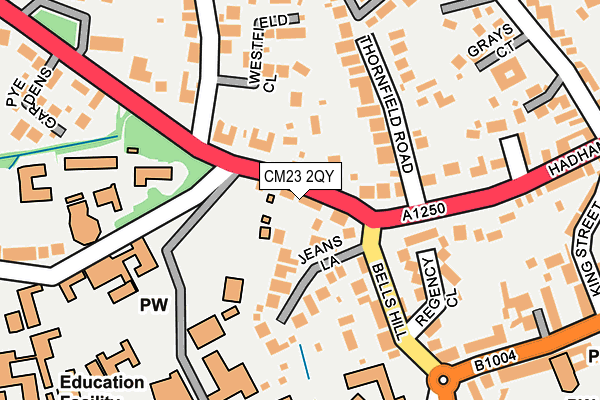 CM23 2QY map - OS OpenMap – Local (Ordnance Survey)