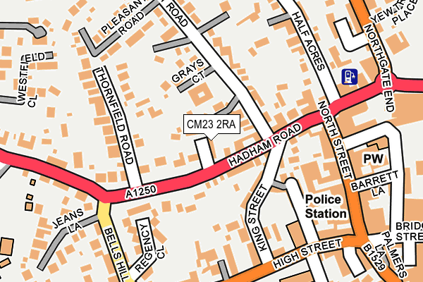 CM23 2RA map - OS OpenMap – Local (Ordnance Survey)