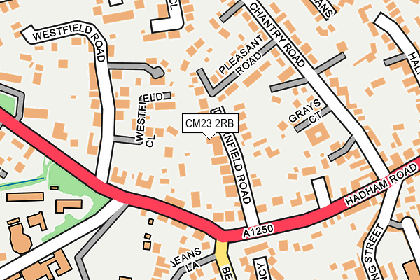CM23 2RB map - OS OpenMap – Local (Ordnance Survey)