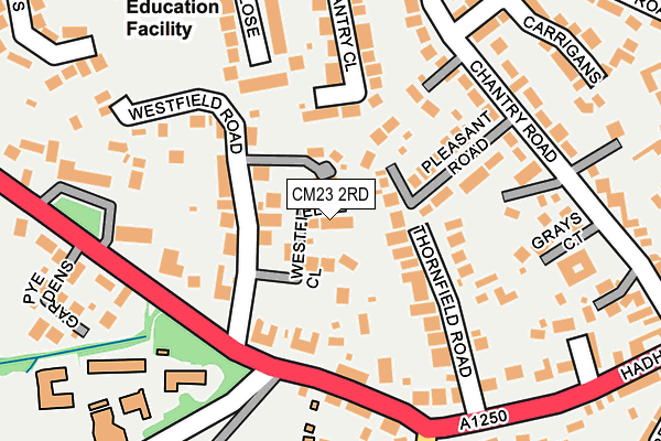CM23 2RD map - OS OpenMap – Local (Ordnance Survey)