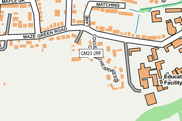 CM23 2RF map - OS OpenMap – Local (Ordnance Survey)