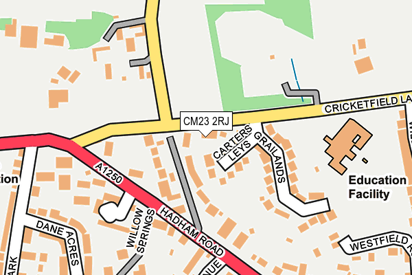 CM23 2RJ map - OS OpenMap – Local (Ordnance Survey)
