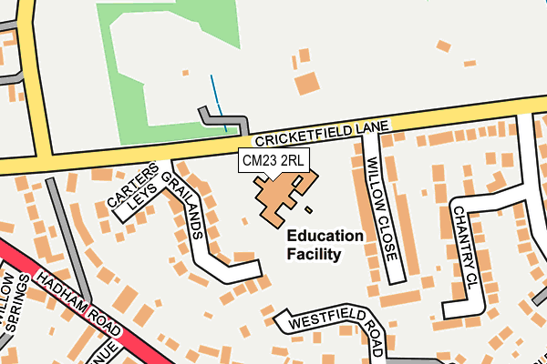 CM23 2RL map - OS OpenMap – Local (Ordnance Survey)