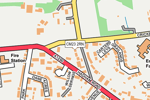 CM23 2RN map - OS OpenMap – Local (Ordnance Survey)