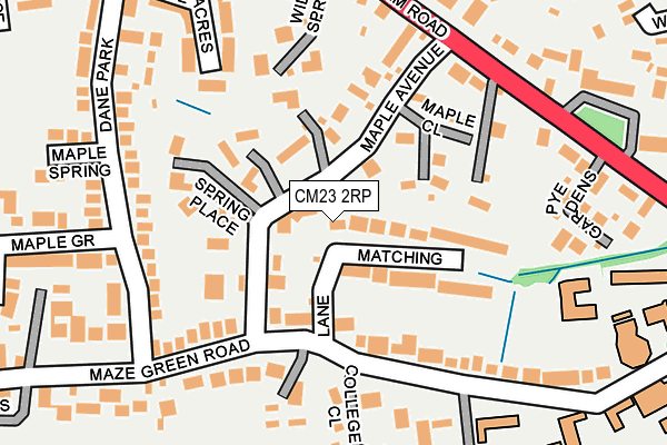 CM23 2RP map - OS OpenMap – Local (Ordnance Survey)