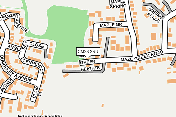 CM23 2RU map - OS OpenMap – Local (Ordnance Survey)