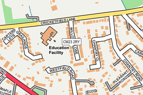 CM23 2RY map - OS OpenMap – Local (Ordnance Survey)