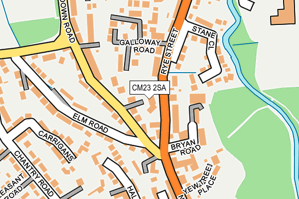 CM23 2SA map - OS OpenMap – Local (Ordnance Survey)