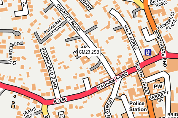 CM23 2SB map - OS OpenMap – Local (Ordnance Survey)