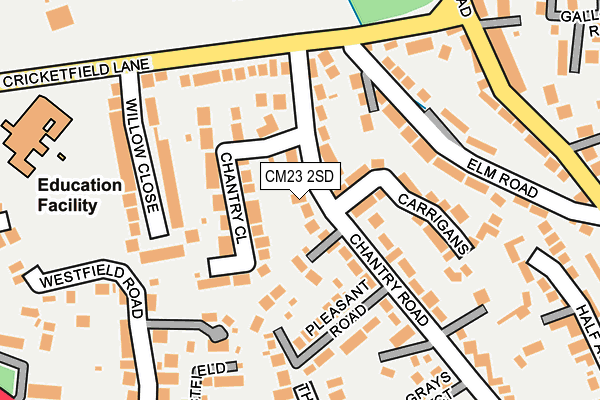 CM23 2SD map - OS OpenMap – Local (Ordnance Survey)