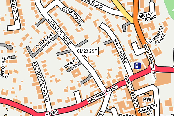 CM23 2SF map - OS OpenMap – Local (Ordnance Survey)