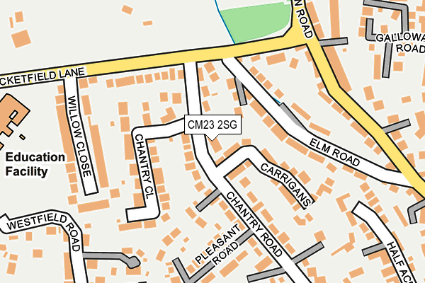 CM23 2SG map - OS OpenMap – Local (Ordnance Survey)