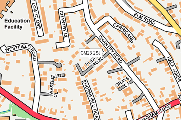 CM23 2SJ map - OS OpenMap – Local (Ordnance Survey)