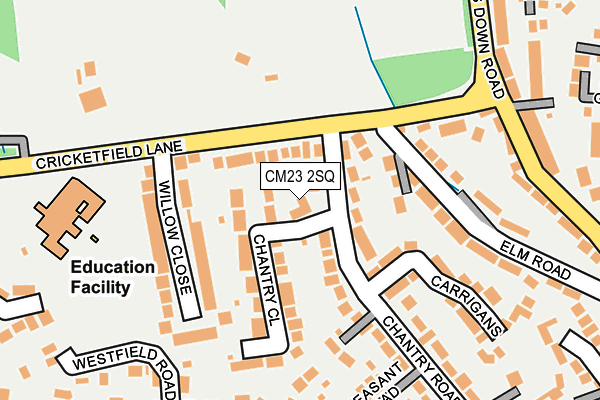 CM23 2SQ map - OS OpenMap – Local (Ordnance Survey)