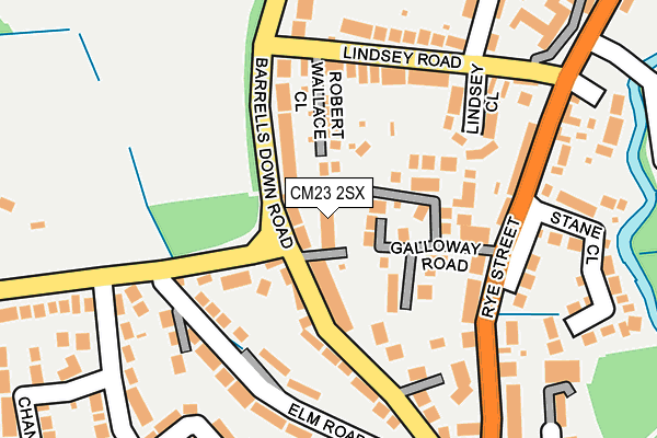 CM23 2SX map - OS OpenMap – Local (Ordnance Survey)