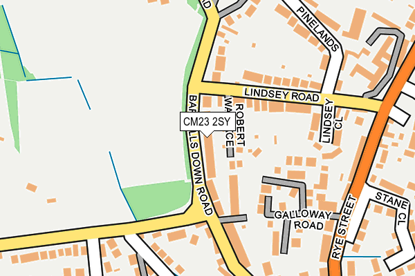 CM23 2SY map - OS OpenMap – Local (Ordnance Survey)