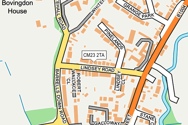 CM23 2TA map - OS OpenMap – Local (Ordnance Survey)