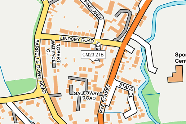 CM23 2TB map - OS OpenMap – Local (Ordnance Survey)