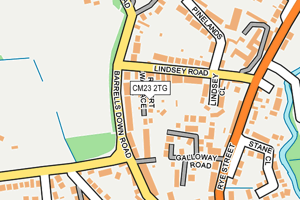 CM23 2TG map - OS OpenMap – Local (Ordnance Survey)