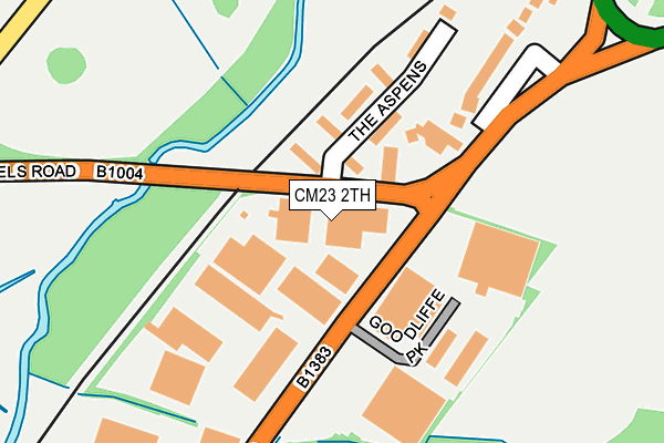 CM23 2TH map - OS OpenMap – Local (Ordnance Survey)