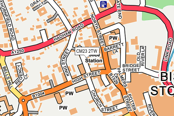 CM23 2TW map - OS OpenMap – Local (Ordnance Survey)