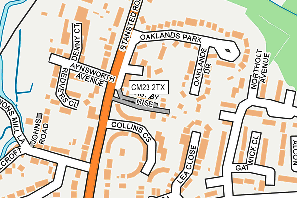 CM23 2TX map - OS OpenMap – Local (Ordnance Survey)