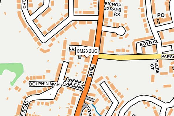 CM23 2UG map - OS OpenMap – Local (Ordnance Survey)